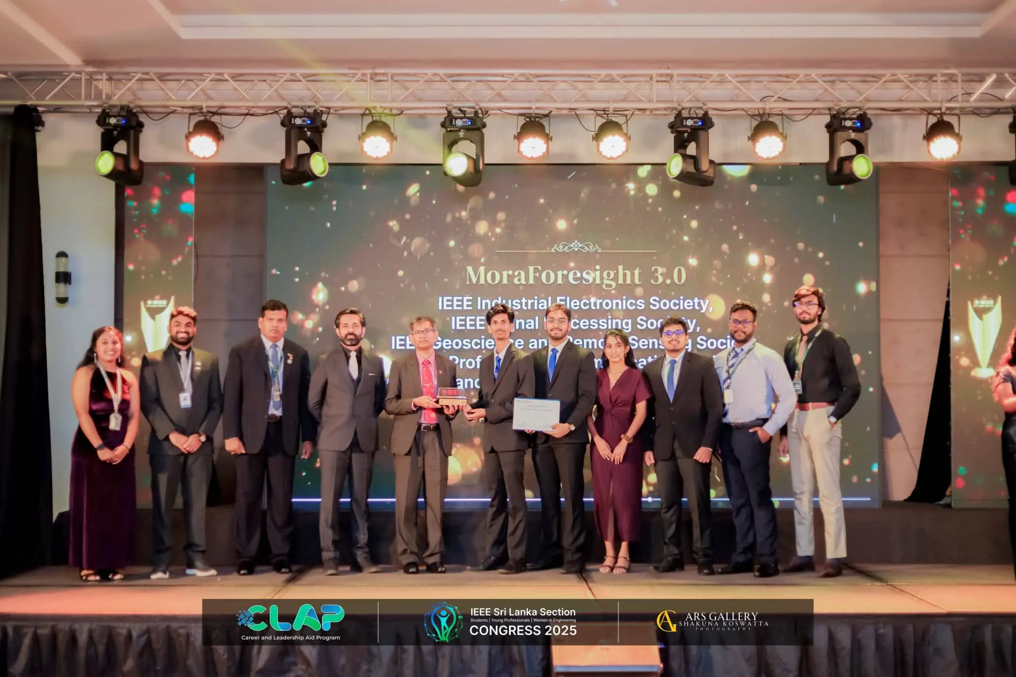 Best Student Branch Project Award stage moment
